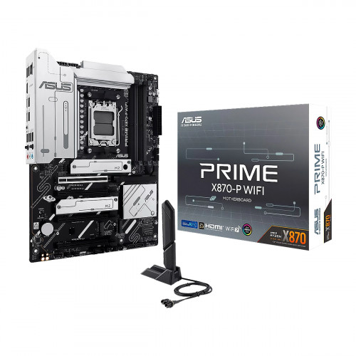 MBO ASUS PRIME X870-P WIFI AMD AM5 Ryzen 9000 4DDR5-256 BT HDMI 2USB4 4M.2 10USB PCIe5.0 ATX