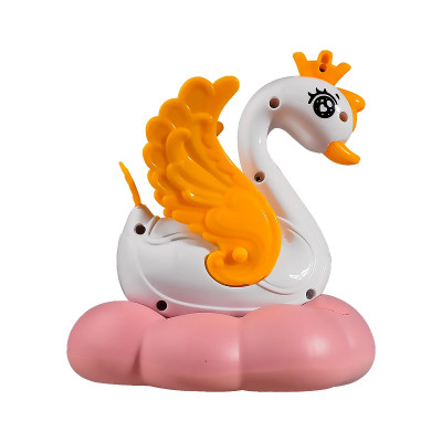 CISNE FUNNY SOBRE NUBE ROSADA CON MUSICA SUAVE - LUCES BLANCO