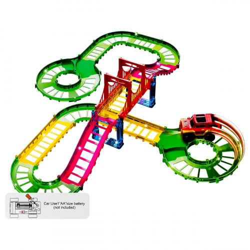 PISTA DE CARROS LUMINOSA 29PCs 1 CAR