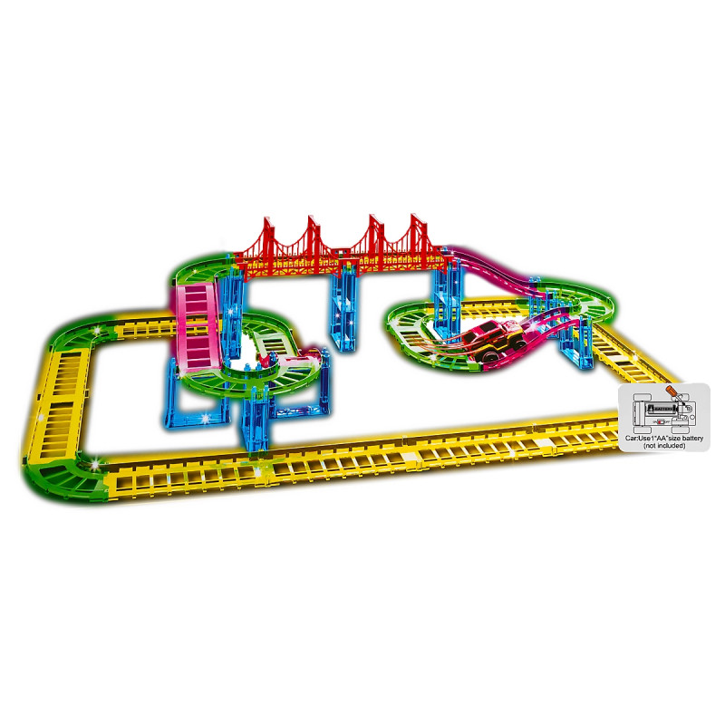 PISTA DE CARROS LUMINOSA 58PCS 1 CAR