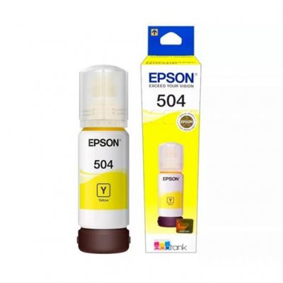 Tinta origina EPSON 504 amarilla