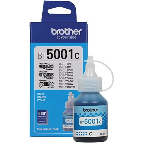 BOTELLA DE TINTA BROTHER BT5001C CYAN T510W T710W T310 T810W T910DW T420W T520W T720DW