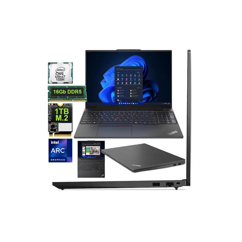 Lenovo ThinkPad E16 Gen2 Intel Core Ultra7 ALM 1Tb RAM 16GB Pantalla FHD 16 “(Notebook) 