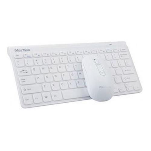 Teclado combo Meetion Mini 4000 WIRELESS BLANCO