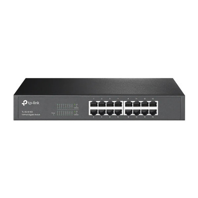 SWITCH TP-LINK 16PORT GIGABIT RJ45 GIGABIT 10-100-1000MBPS RACK-MOUNTABLE NEGRO