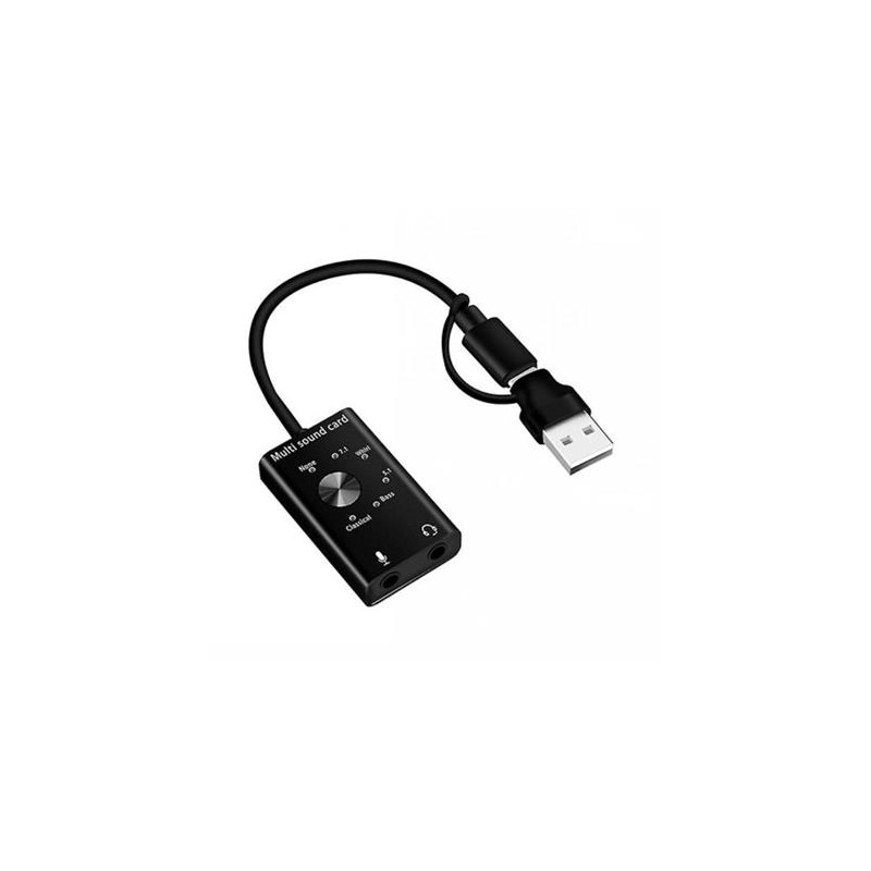 Tarjeta de Audio Type C + Adaptador USB
