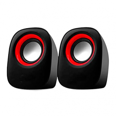 Parlante Usb 2.0 Para Pc Negro/Rojo Modelo s-371