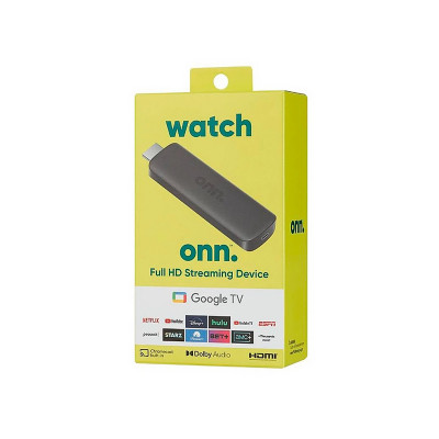 WATCH ONN GOOGLE TV STREAMING DOLBY CPU-QC 1.5GB-RAM WIFI BLACK
