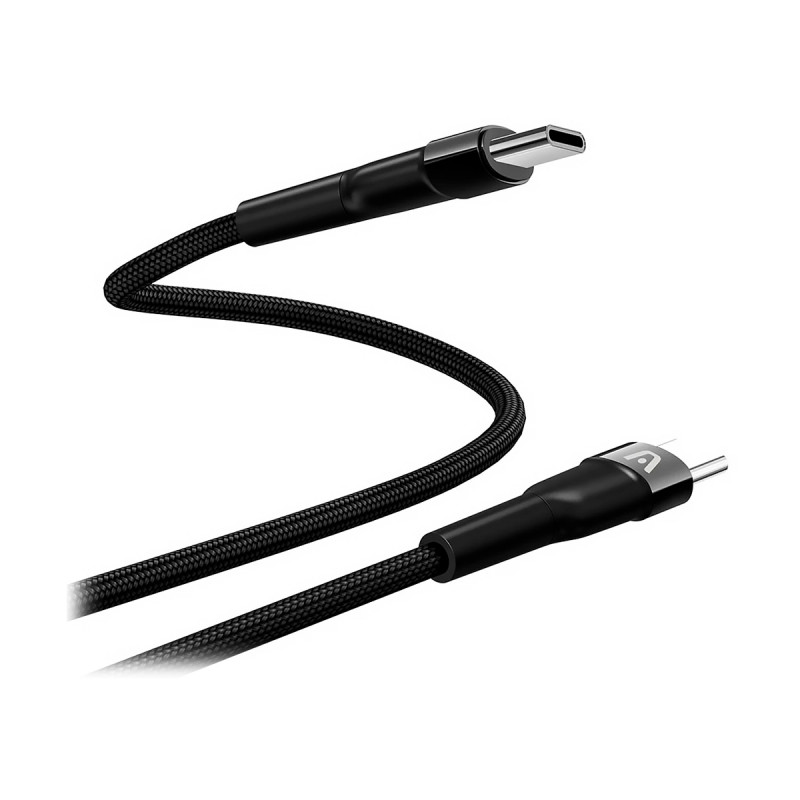 CABLE ARGOM CB-0050BK TYPE-C TO TYPE-C 100W NYLON BRAIDED DURA SPEED 3.0M BLACK