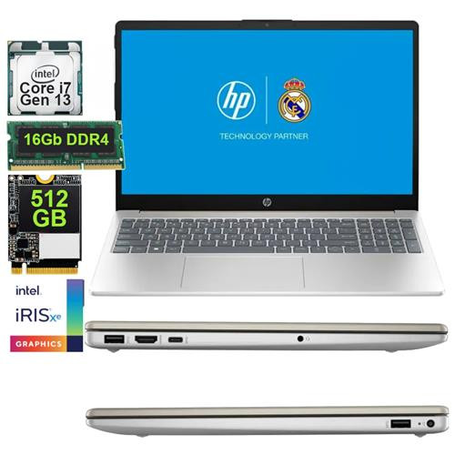 HP 15-fd0276la Core™i7-1355U Gen13 ALM 512GB RAM 16GB 15.6 Pulgadas (Laptop)