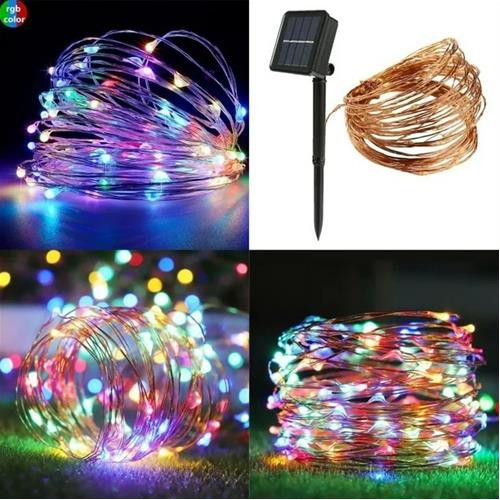 Luz LED de cable de cobre de 12m de luz multicolores