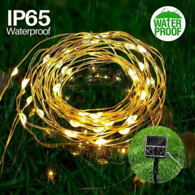 Luz LED de cable de cobre de 12m de luz cálida