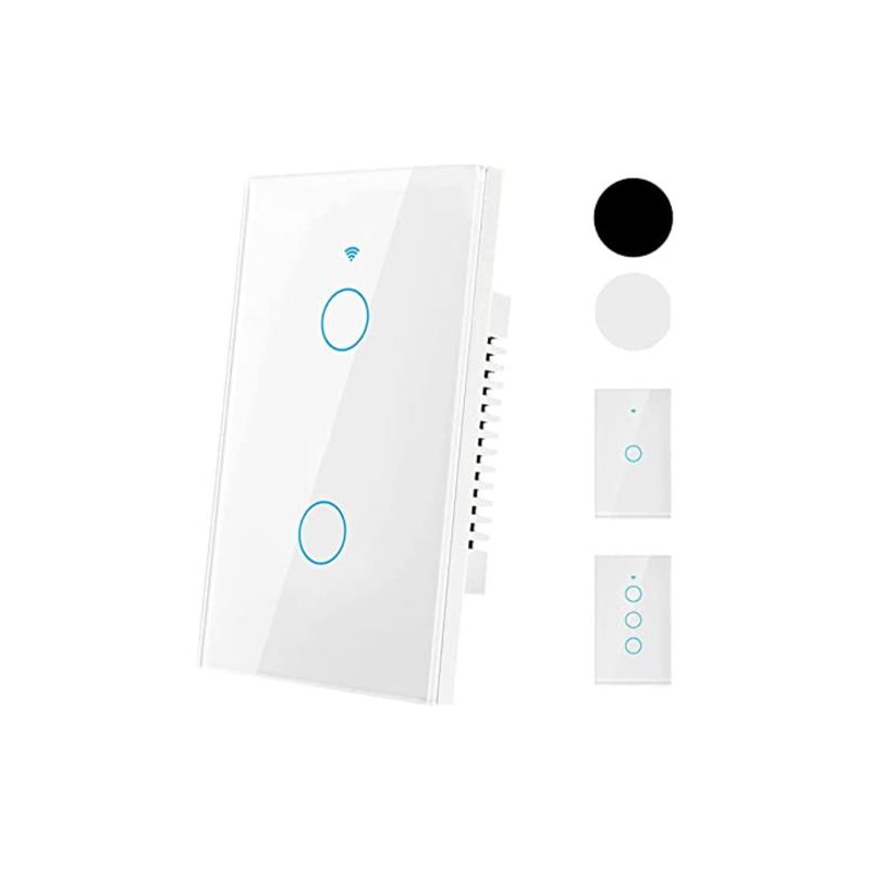 Switch De Luz Táctil Smart 2 Canales Wifi Teclam