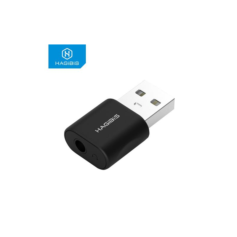 Tarjeta De Sonido Usb A Jack 3.5 Tripolar Aud/Mic Hagibis