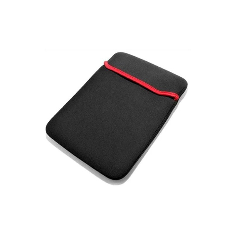 Estuche laptop 14.5" sencillo filos rojos