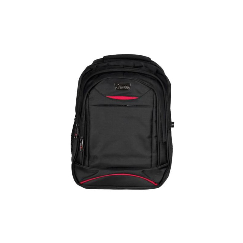 MOCHILA NOTEBOOK QUASAD Q-20002 NYLON 15.6INC. NEGRO-ROJO