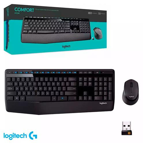 Teclado y mouse combo Logitech COMFORT MK345 wireless