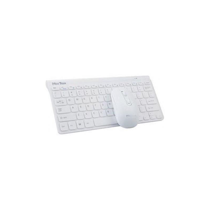 Teclado combo Meetion Mini 4000 WIRELESS BLANCO