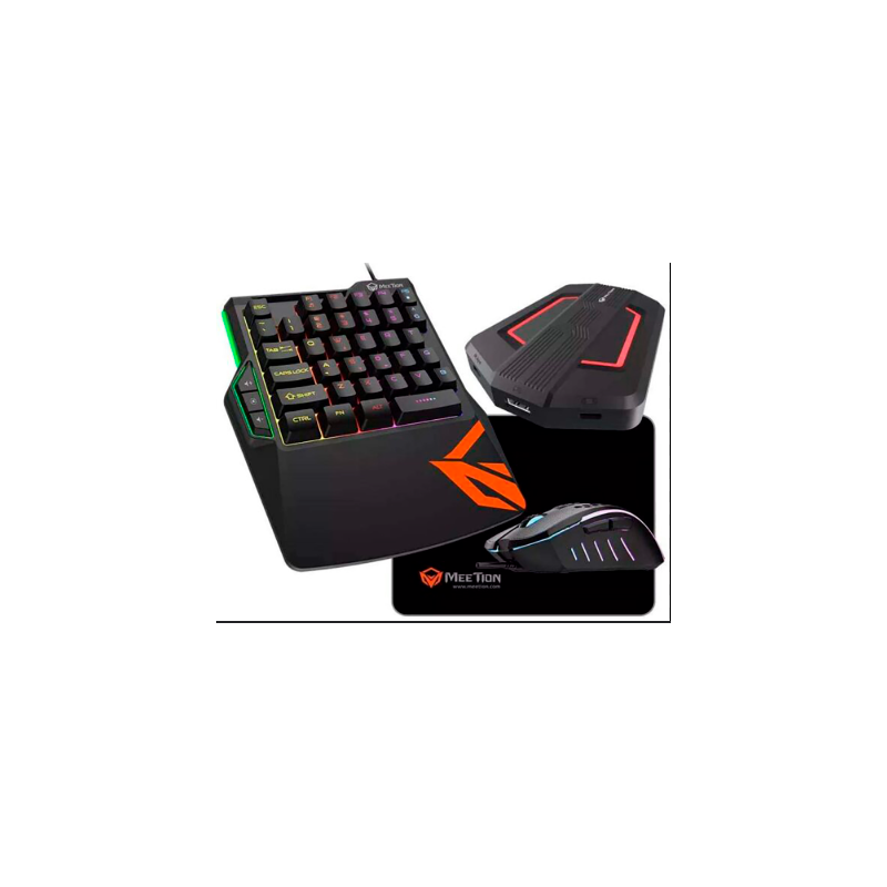 TECLADO COMBO GAMER 4EN1 MT-CO015 TECLADO SINGLE HAND MOUSE CONVERTIDOR DE CONSOLA PAD MEETION