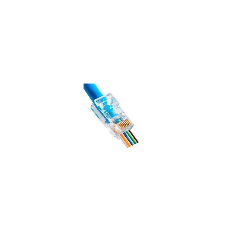 PLUG RJ-45 CAT6 TRANSPARENTE U30