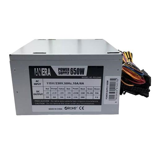Fuente de poder 650 Watts + cable de poder