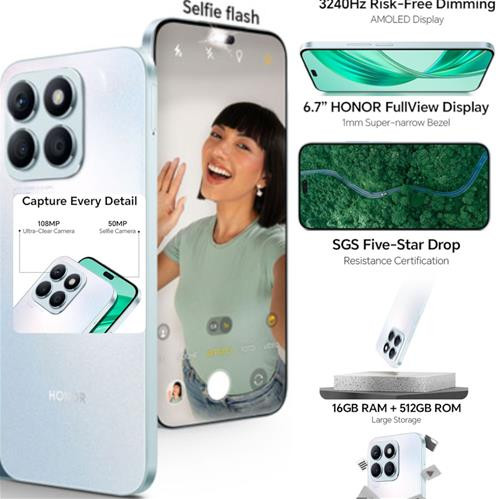  HONOR X8B 8+512GB SILVER (Teléfono celular smartphone)