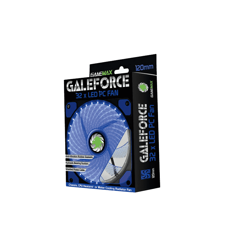 VENTILADOR PARA PC 12CM AZUL 32XLED (GAMEMAX)