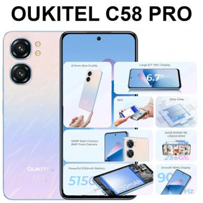OUKITEL SMART PHONE C58 PRO (Teléfono celular Smartphone)