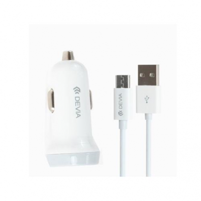 Cargador para auto de cigarrera  Smart Series  Suit para  Android Micro USB  (5V3.1A,2USB )
