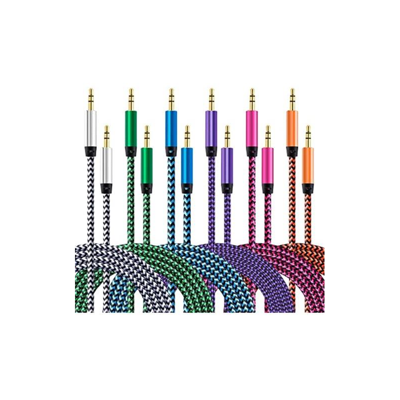 Cable auxiliar COLORES 1m en funda 3.5MM