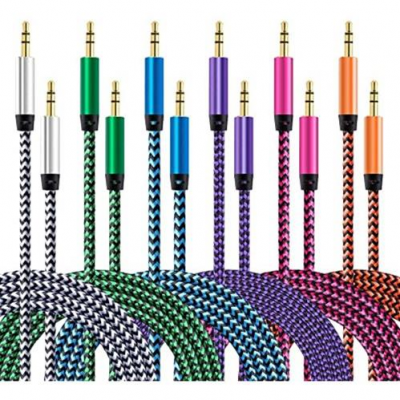 Cable auxiliar COLORES 1m en funda 3.5MM