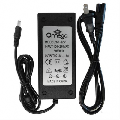 Adaptador Fijo 12v 6amp Elect Omega