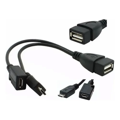 CABLE OTG MICRO USB MACHO/HEMBRA DE 20CM