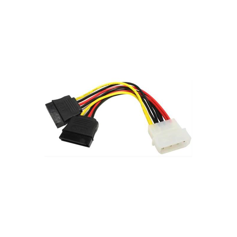 CABLE PODER ANERA  1IDE MACHO A 2SATA 15CM