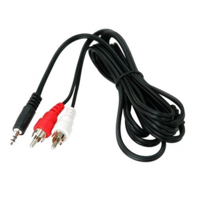CABLE DE DISCMAN 3.5 A 2 RCA1.5M