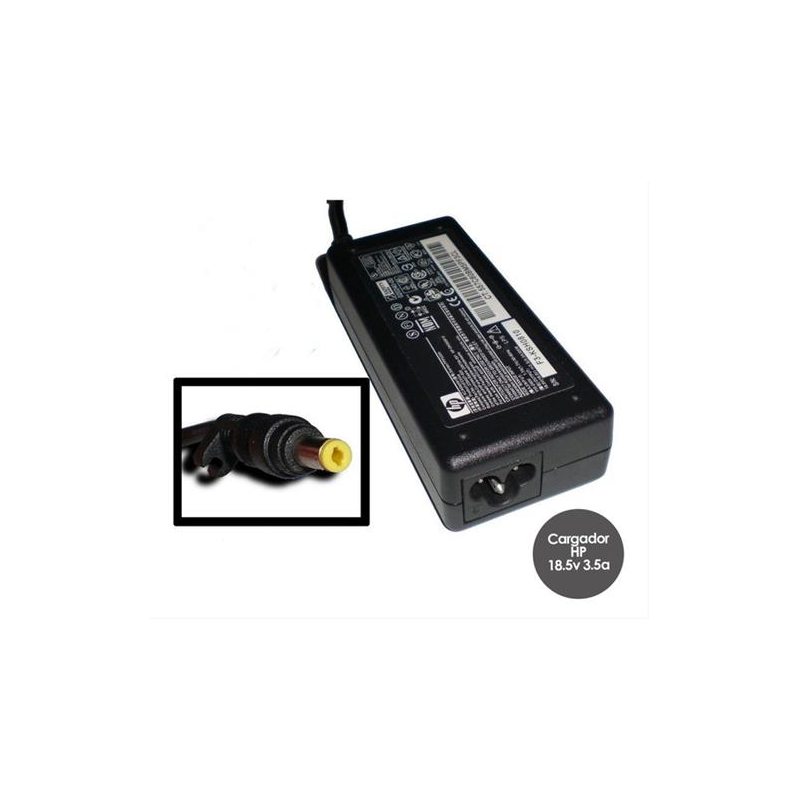 Cargador Hp 18.5v 3.5a Punta Amarilla  4.8*1.7