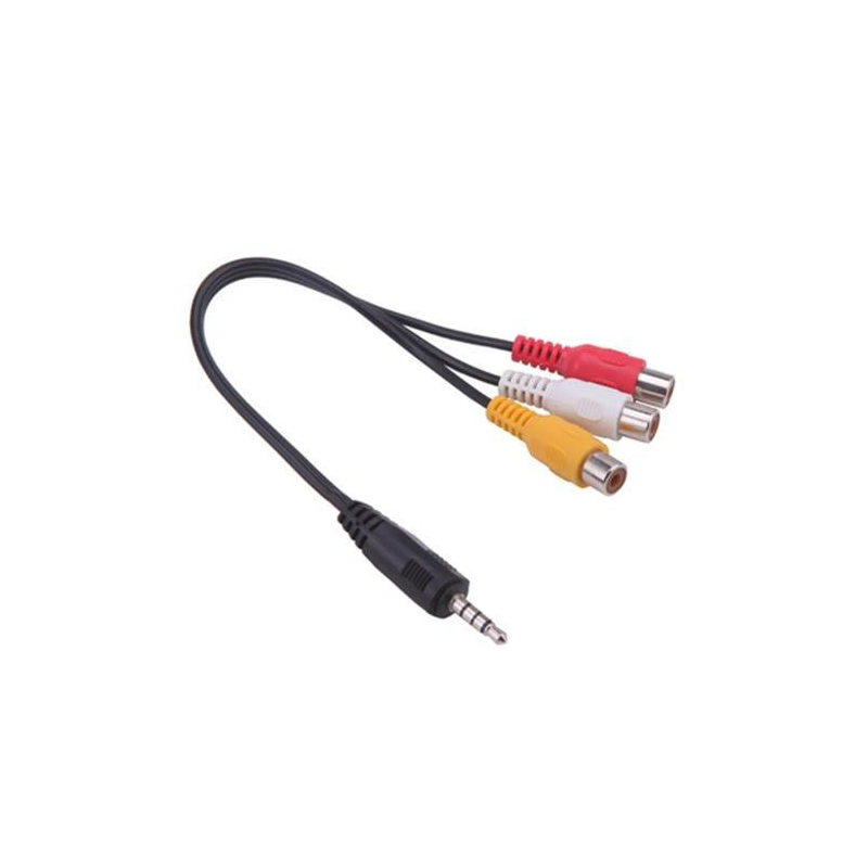 Cable 3.5mm tripolar macho a 3RCA hembra 30 cm