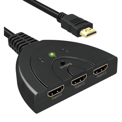 Switch HDMI x3 Negro sencillo