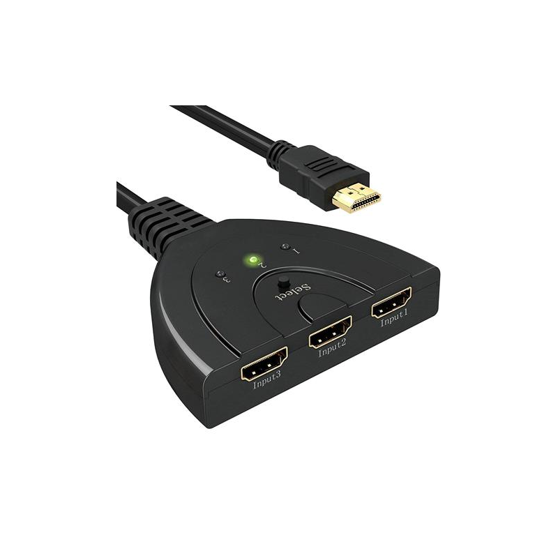 Switch HDMI x3 Negro sencillo