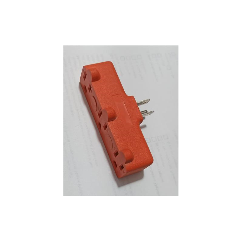 Regleta corta picos pequeña 3 puertos NARANJA