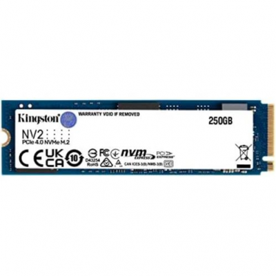 SDD Kingston NV2 250G M.2 2280Disco SSD tipo NVMe Interno PCIe 4.0 Gen 4x4 Hasta 3000 MBs