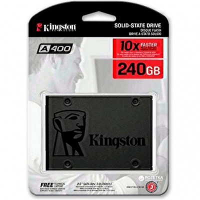 Disco solido SSD A400 240GB Kingston SATA 3 2.5