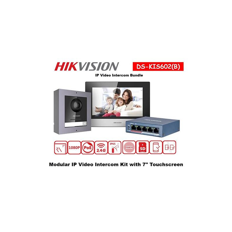 Intercomunicador Hikvision DS-KIS602(B)