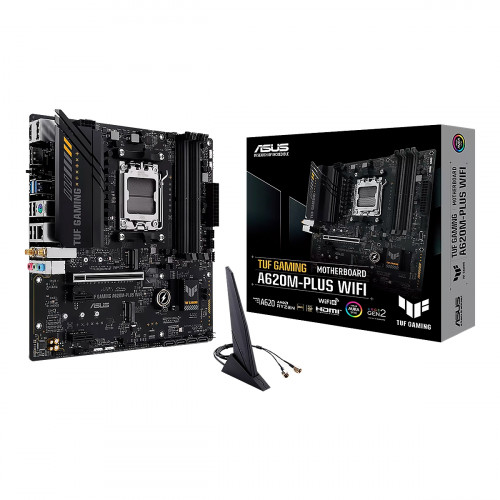MBO ASUS TUF GAMING A620M-Plus WIFI-6 AMD Ryzen 9000 4DDR5 HDMI 3DP PCIE4.0 2M.2 USB3.2 micro-ATX