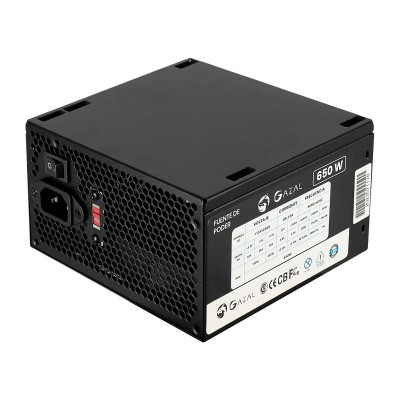 FUENTE DE PODER GAZAL ATX-650W/100V-220V/24 PINES/50-60HZ INCLUYE CABLE DE PODER