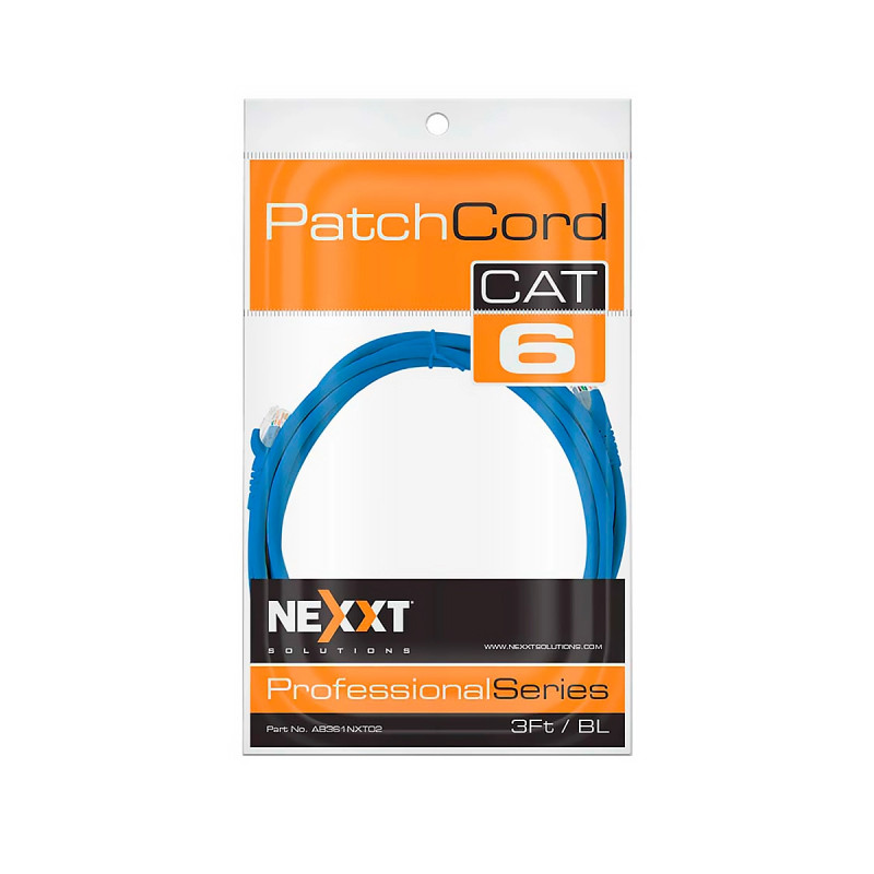 PATCH CORD NEXXT CAT6 3FT AZUL