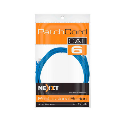 PATCH CORD NEXXT CAT6 3FT AZUL