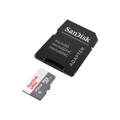 microSDHC SANDISK ULTRA 256GB 100MBs WITH ADAPTER