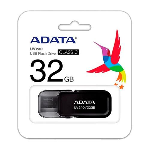 Flash Memory  Adata 32 Gb AUV240 2.0 - NEGRO