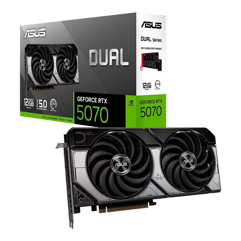 VIDEO ASUS Dual Geforce RTX-5070 12GB GDDR7 192BIT HDMI 3DP 2Vent PCIe 5.0